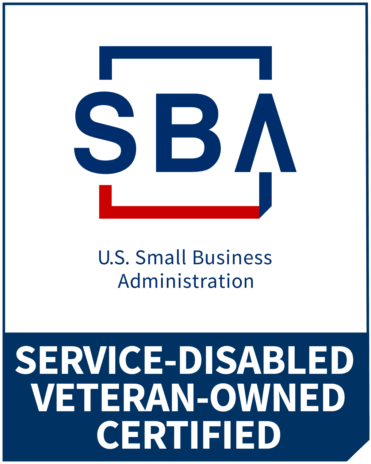 SBA Service-Disabled Veteran-Owned Certified logo.