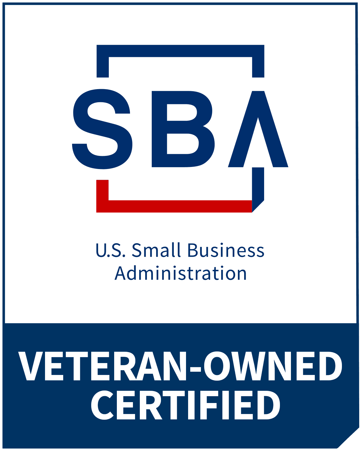 SBA Veteran-Owned Certified logo badge.